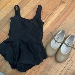 Little girls Tap Shoes and Leotard